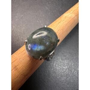 NEW Labradorite stainless steel ring size 7
